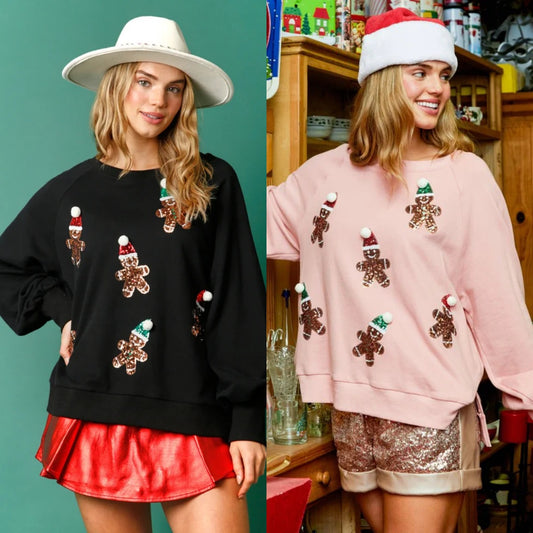 Sequined Snowman Sweatshirt