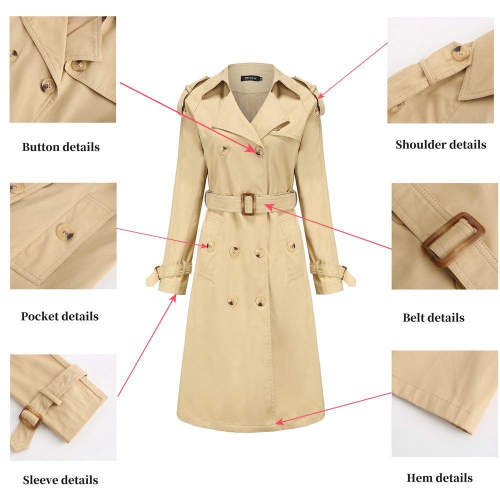 Long Waisted Trench Coat