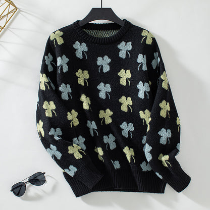 Floral Jacquard Sweater