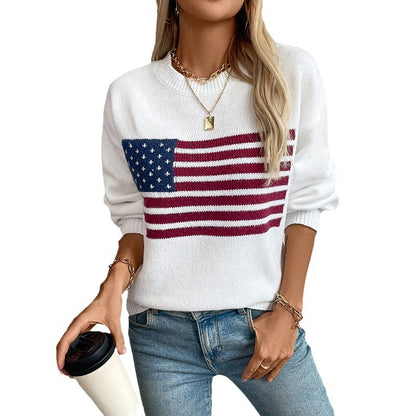 American Flag Crew Sweater