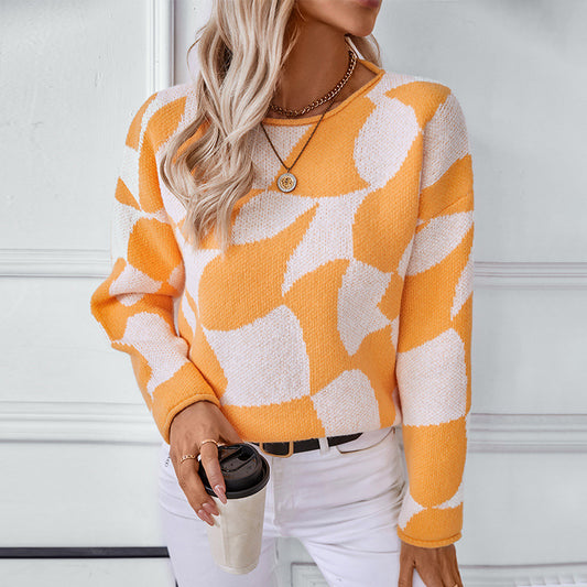 Colorblocking Rolled Sweater